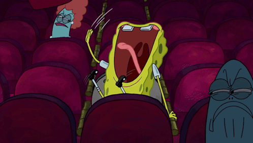 A Cartoon Of Spongebob With His Mouth Open GIF