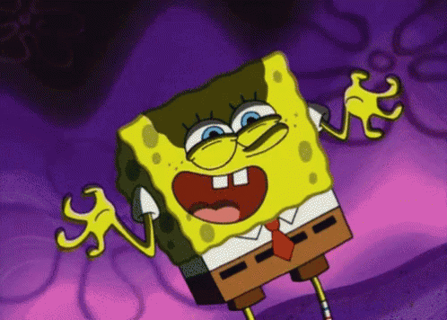 A Cartoon Of Spongebob With His Mouth Open GIF