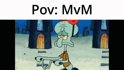 A Cartoon Of Squidward From Spongebob Squarepants Riding A Bike GIF