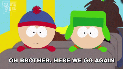 A Cartoon Of Stan And Kyle From South Park GIF