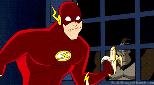 A Cartoon Of The Flash Behind Bars With A Tumblr.com Link GIF