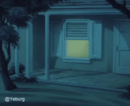 a cartoon of tom and jerry holding a sign that says nobody home
