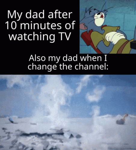 Tom And Jerry Cartoon Saying My Dad GIF