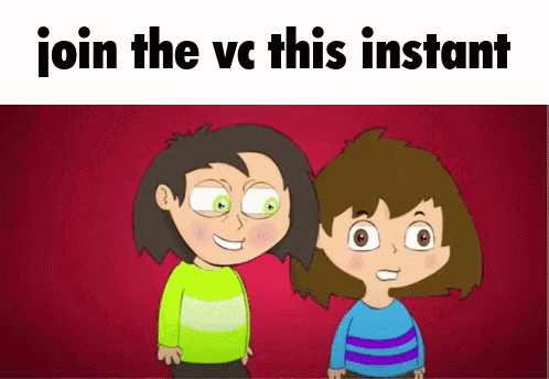 Two Girls Standing Next To Each Other Join VC GIF