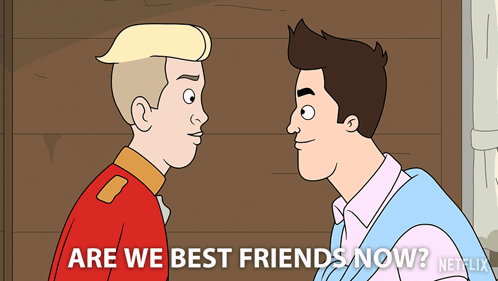 Two Men Talking Are We Best Friends Now GIF