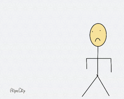 A Cartoon Of Two Stick Figures With A Wallet On Top GIF