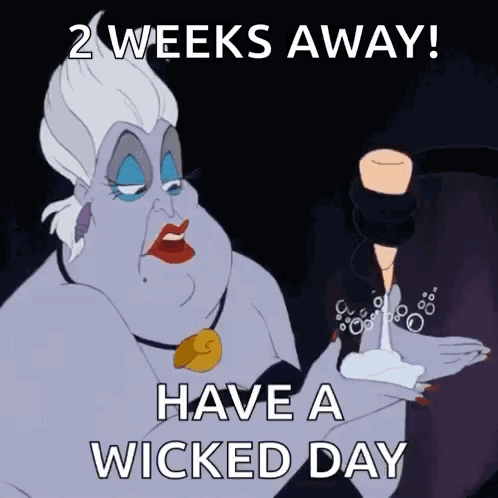 A Cartoon Of Ursula From The Little Mermaid Says Have A Wicked Day .. GIF