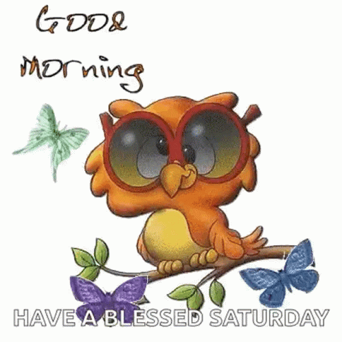 A Cartoon Owl Wearing Sunglasses Is Sitting On A Tree Branch . GIF