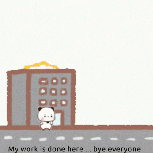 A Cartoon Panda Bear Is Standing In Front Of A Burning Building GIF