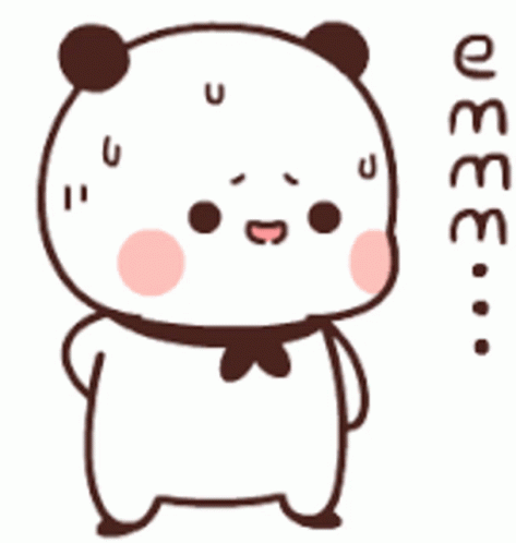 A Cartoon Panda Bear Is Standing With His Hands On His Hips And Has A Surprised Expression On His Face . GIF