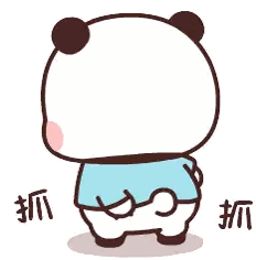 a cartoon panda bear wearing a blue shirt and pants