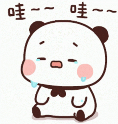 A Cartoon Panda Bear With Chinese Writing On It GIF