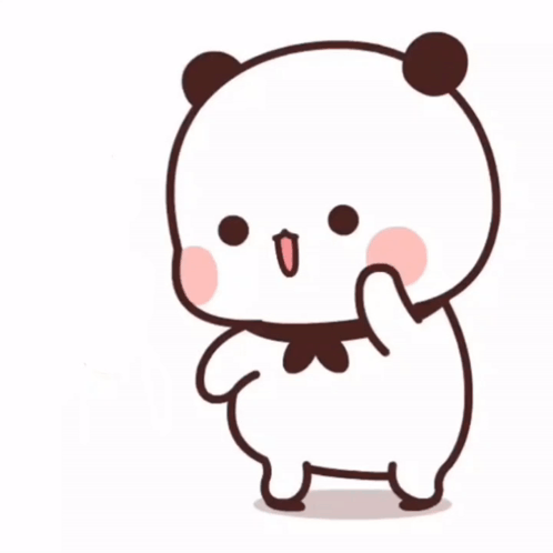 A Cartoon Panda Bear With The Words " Sila Disini " On The Bottom Right GIF