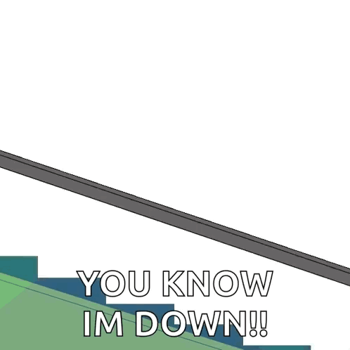 A Cartoon Penguin Is Laying On A Pole With The Words You Know Im Down Written Below It GIF