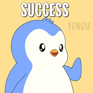 A Cartoon Penguin With The Words Success Penguin Behind Him GIF