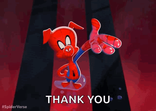 A Cartoon Pig Giving A Thumbs Up And The Words Thank You GIF