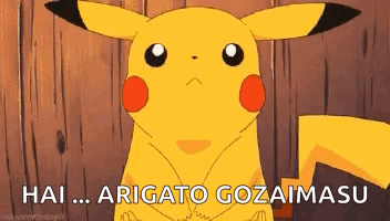 Pikachu Saying Hai Arigato Gozaimasu GIF