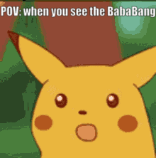 A Cartoon Pikachu With A Surprised Look On Its Face GIF