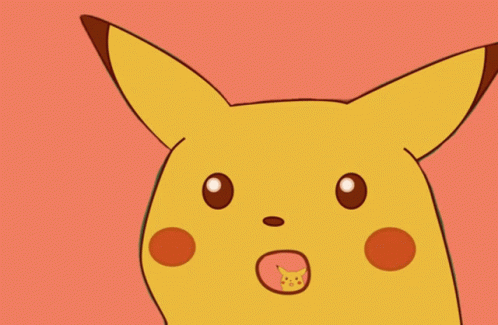 A Cartoon Pikachu With Its Mouth Open And A Red Circle In The Background GIF