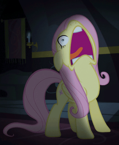 A Cartoon Pony With A Surprised Look On Her Face GIF
