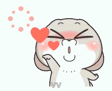 A Cartoon Rabbit Is Blowing A Kiss With A Heart In Front Of His Eyes . GIF