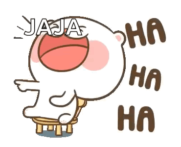 A Cartoon Rabbit Is Sitting On A Chair And Laughing With His Mouth Open . GIF