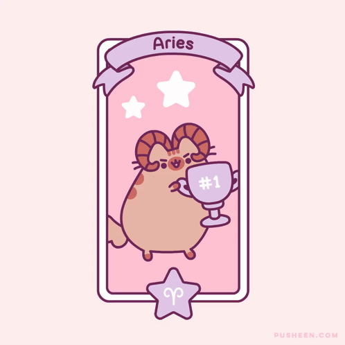 A Cartoon Ram Holding A Trophy That Says # 1 On It GIF