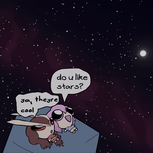 A Cartoon Says Do U Like Stars GIF