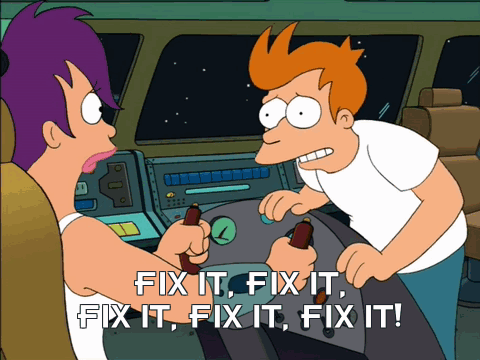 A Cartoon Says Fix It Fix It Fix It Fix It GIF