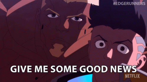 A Cartoon Says Give Me Some Good News GIF