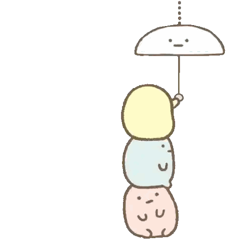 a cartoon says good night with a umbrella hanging from it