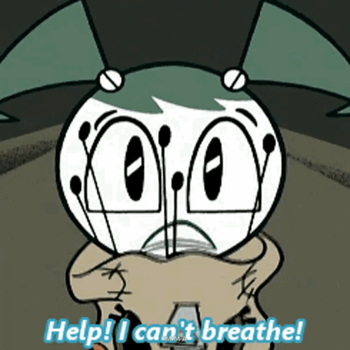 A Cartoon Says Help I Can T Breathe GIF