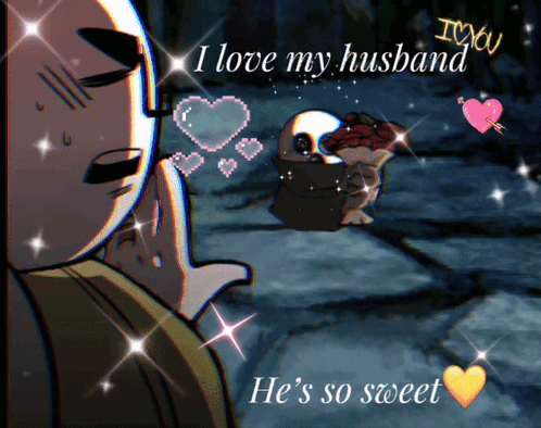 A Cartoon Says I Love My Husband He 'S So Sweet On The Bottom GIF