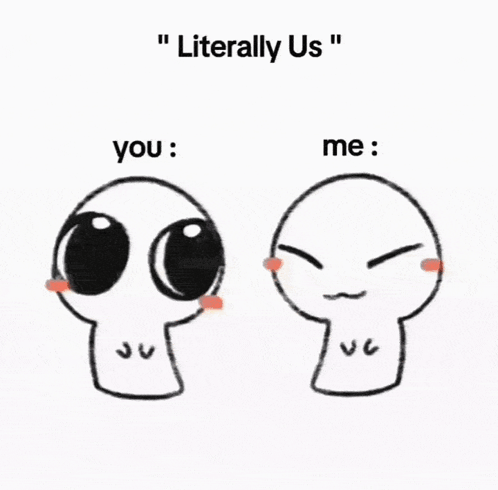 A Cartoon Says " Literally Us " And Has A Flame Coming Out Of It GIF
