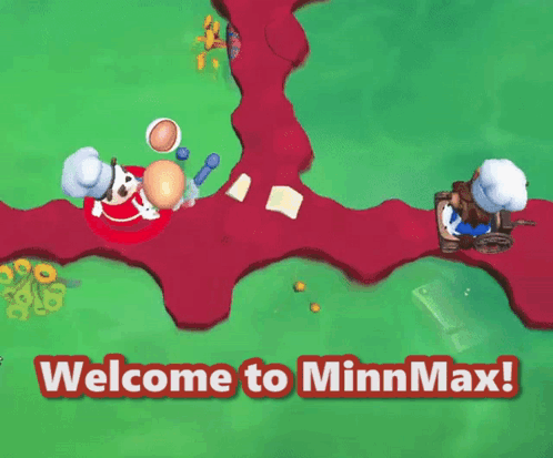 A Cartoon Scene With The Words Welcome To Minnmax On It GIF