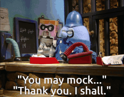 Cartoon Saying You May Mock Thank You GIF