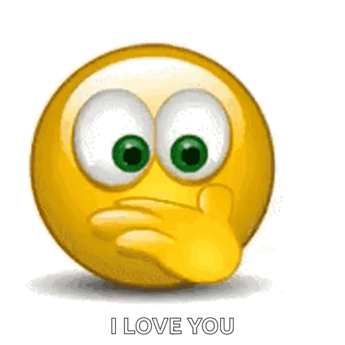A Cartoon Smiley Face Is Holding A Red Heart In Its Hand And Saying I Love You . GIF