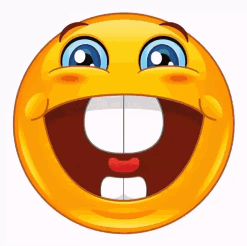 a cartoon smiley face with a big smile on it