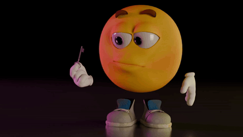 A Cartoon Smiley Face With A Finger On Its Mouth And The Name Joe On The Bottom GIF