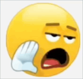 A Cartoon Smiley Face With A Hand Covering Its Face . GIF