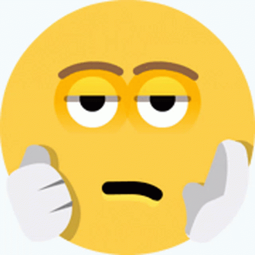 A Cartoon Smiley Face With A Hand On Its Mouth GIF