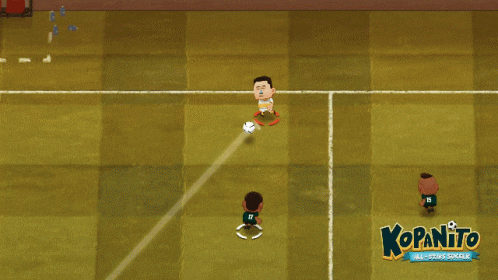A Cartoon Soccer Game Called Kopanito Is Being Played GIF