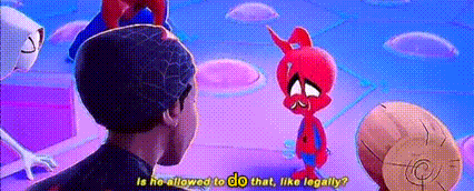 A Cartoon Spider-Man Is Talking To A Cartoon Spider-Man . GIF