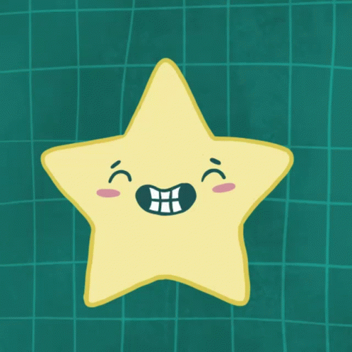 A Cartoon Star With Braces On Its Teeth GIF