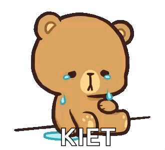 A Cartoon Teddy Bear Is Crying And Sitting On The Ground With Tears Coming Out Of Its Eyes . GIF