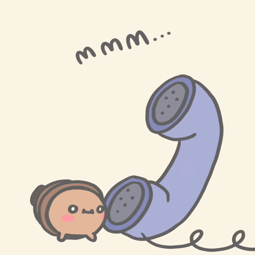 A Cartoon Telephone With A Heart In The Background And The Words Love You GIF