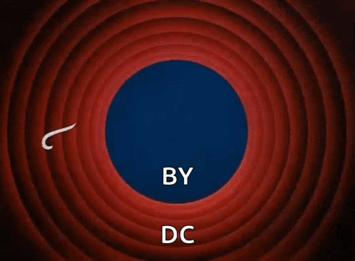 A Cartoon That Says That 'S All Folks By Dc On It GIF