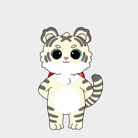 A Cartoon Tiger Is Holding A Red Heart That Says I Love You GIF