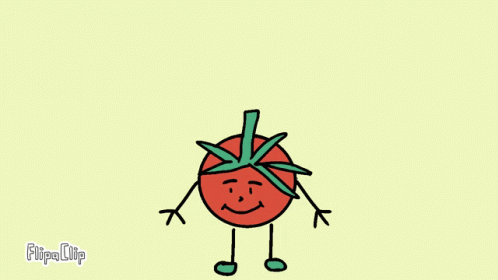 A Cartoon Tomato Is Crying With Tears Coming Out Of His Eyes GIF