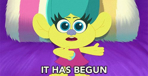 A Cartoon Troll With The Words " It Has Begun " Written Below It GIF
